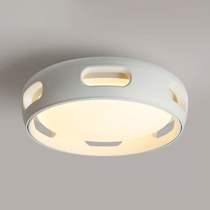 Dimmable LED Flush Mount Fan Light with Remote Control 15 Inch White Acrylic Fixture for Bedroom Living Room Hallway Quiet Air Circulation L