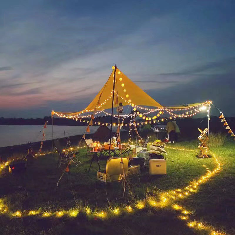 Vintage Festoon String Lights for Outdoor Patio Garden Party Decor, Solar Battery USB Powered LED Strand with 10-100 Warm White Bulbs