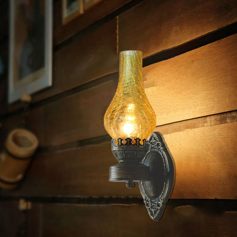 Industrial Bronze Metal Wall Sconce 16.5 in E26 Socket Hardwired Fixture for Hallways Bedrooms Living Rooms Entryways