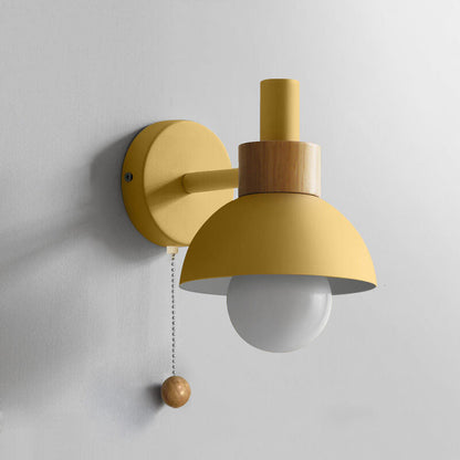 Single-Light Globe Wall Sconce Hardwired Fixture E26 Base Modern Iron & Glass Shade for Bedroom Living Room Hallway Entryway Dining Room