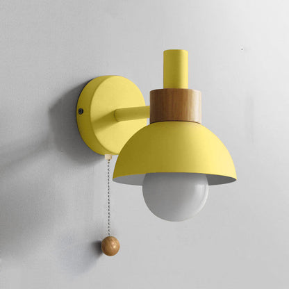 Single-Light Globe Wall Sconce Hardwired Fixture E26 Base Modern Iron & Glass Shade for Bedroom Living Room Hallway Entryway Dining Room