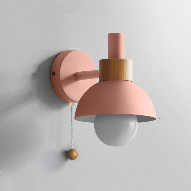 Modern Sconce Light 6 Inch Metal & Glass LED Accent Fixture for Bedrooms Living Rooms Hallways Hardwired E26 Socket Multicolor Contemporary