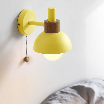 Modern Sconce Light 6 Inch Metal & Glass LED Accent Fixture for Bedrooms Living Rooms Hallways Hardwired E26 Socket Multicolor Contemporary