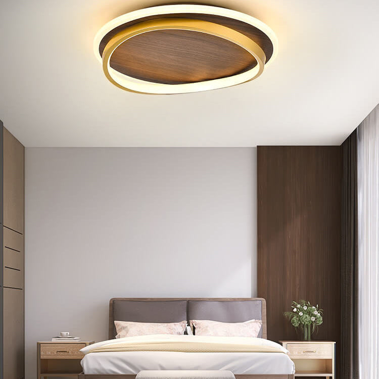 Outdoor Ceiling Light Fixture 18.5 in Gold Finish Hardwired LED Wall Mount for Patio Deck Garden Fence Weather Resistant Contemporary Lighti