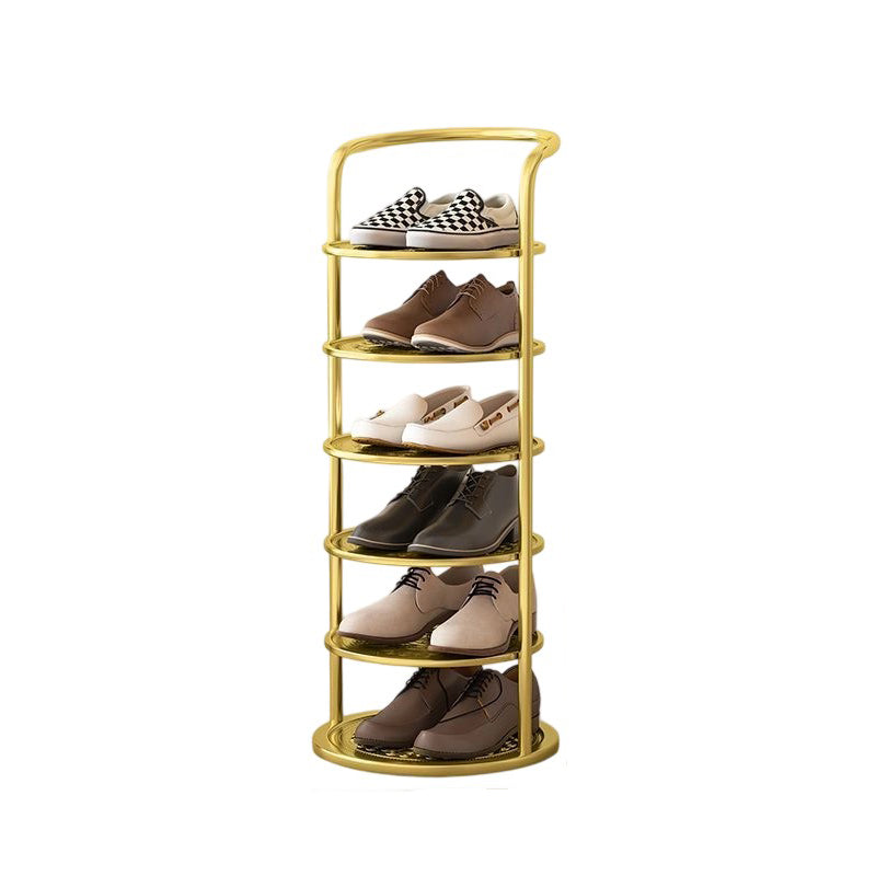 Vertical Footwear Tower 30 in Tall Multi-Level Steel Frame Hallway Organizer Slim Profile Space Saver for Apartments Dorms Modern Entryways