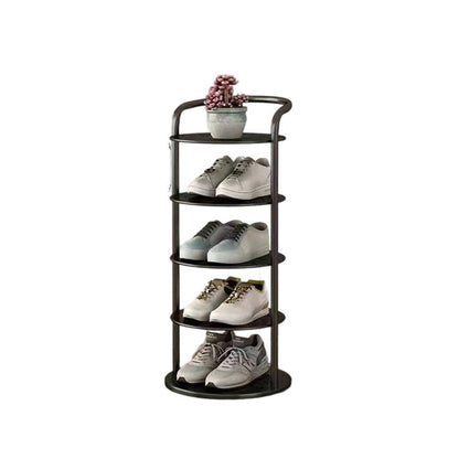 Metal Shoe Rack Tower – Vertical Round Organizer for Entryway & Closet – 5 to 8 Tier Storage