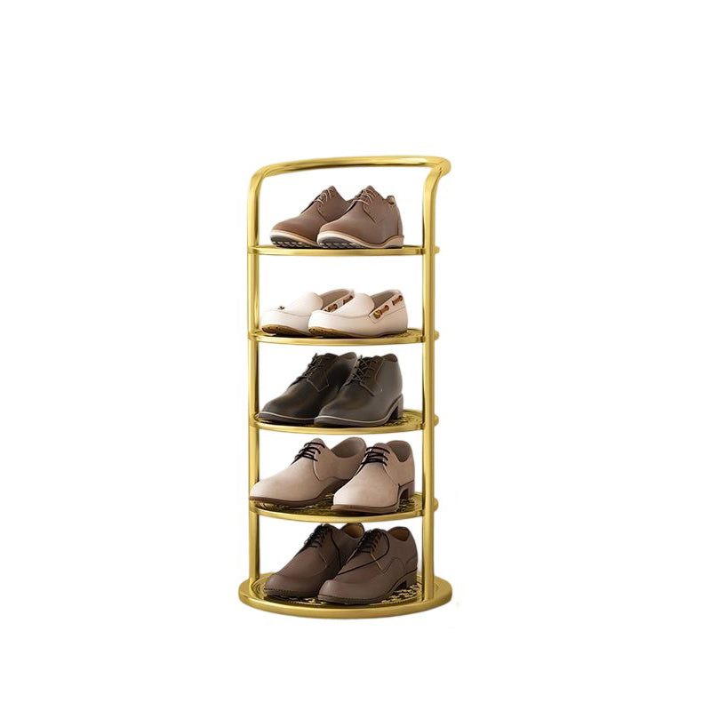 Vertical Footwear Tower 30 in Tall Multi-Level Steel Frame Hallway Organizer Slim Profile Space Saver for Apartments Dorms Modern Entryways