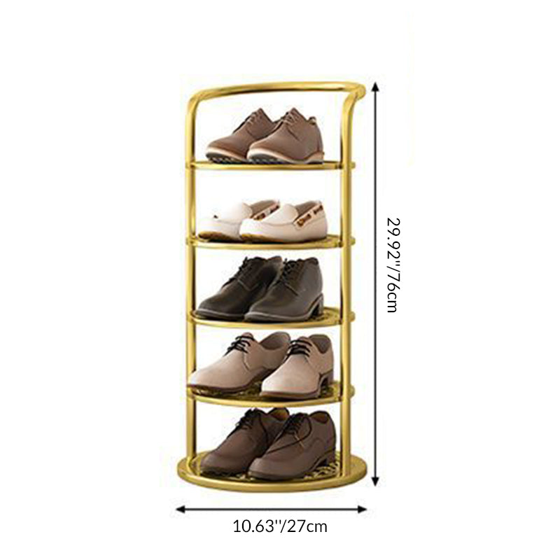 Vertical Footwear Tower 30 in Tall Multi-Level Steel Frame Hallway Organizer Slim Profile Space Saver for Apartments Dorms Modern Entryways