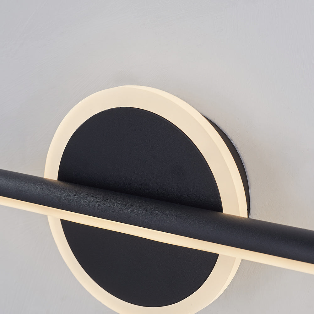 Modern Metal Sconce E27 LED Three-Color Switchable Fixture for Bedroom Living Room Hallway Accent Lighting Black Gold Finish Contemporary Ho
