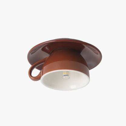 Flush Mount Cup-Shaped Ceramic LED Fixture for Bedrooms, Kids' Rooms & Living Spaces – Decorative G4 Overhead Lighting