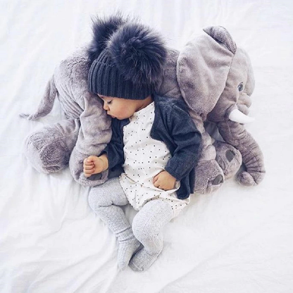 Plush Elephant Nursery Pillow Gray Blue Pink Purple Yellow Toddler Cushion Baby Room Decor Soft Cotton Support Nap Time Play