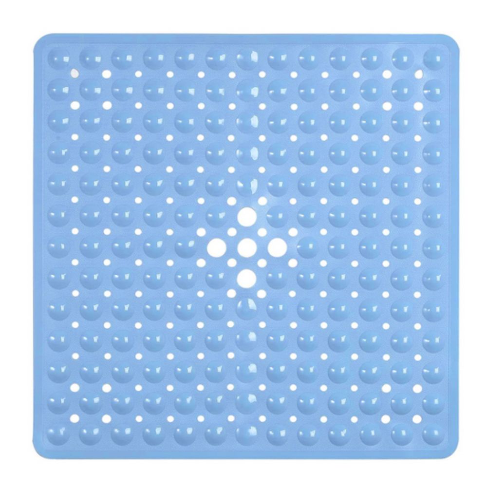 Anti-Slip Shower Mat with Suction Cups – Square PVC Tub Floor Protector for Kids, Seniors & Modern Bathrooms