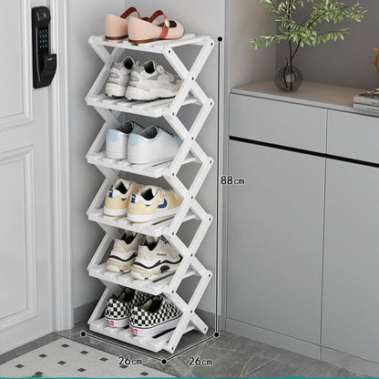 Bamboo Storage Rack | Shoe Storage Organizer with Foldable Design | Space-Saving Solution for Home