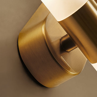 Indoor Wall Sconce Cylinder Frosted Glass Shade 3 Inch G9 Socket Hardwired Fixture Bathroom Hallway Bedroom Accent Lighting Gold Metal Frame