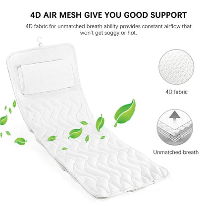 Ortekor Full Body Bath Pillow for Tub with Non-Slip Design & Breathable Material for Ultimate Comfort