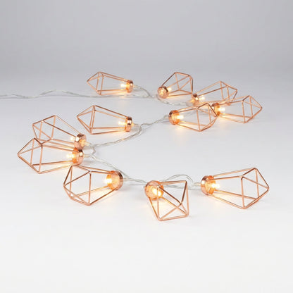 Battery Powered LED Diamond Cage Lights 20 Copper Wire Strand 6.5ft 10ft for Bedroom Living Room Garden Patio Shelves Wireless Decorative Am