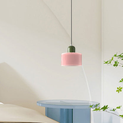 Handwoven Glass Pendant Light Bauhaus Style Indoor Hanging Lamp Adjustable Cable for Dining Room Kitchen Home Office