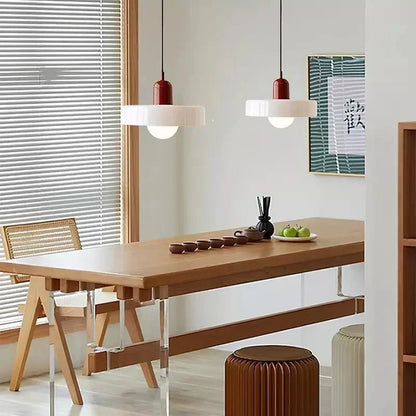 Art Glass Dome Pendant Light Fixture with Adjustable Cord for Kitchen Island Dining Room Bedroom | Modern Round Ceiling Hanging Lamp
