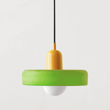 Colored Glass Drop Fixture G9 Socket 15W Mid-Century Style Overhead Illumination for Counter Island Breakfast Nook Eating Area Vibrant Tinte