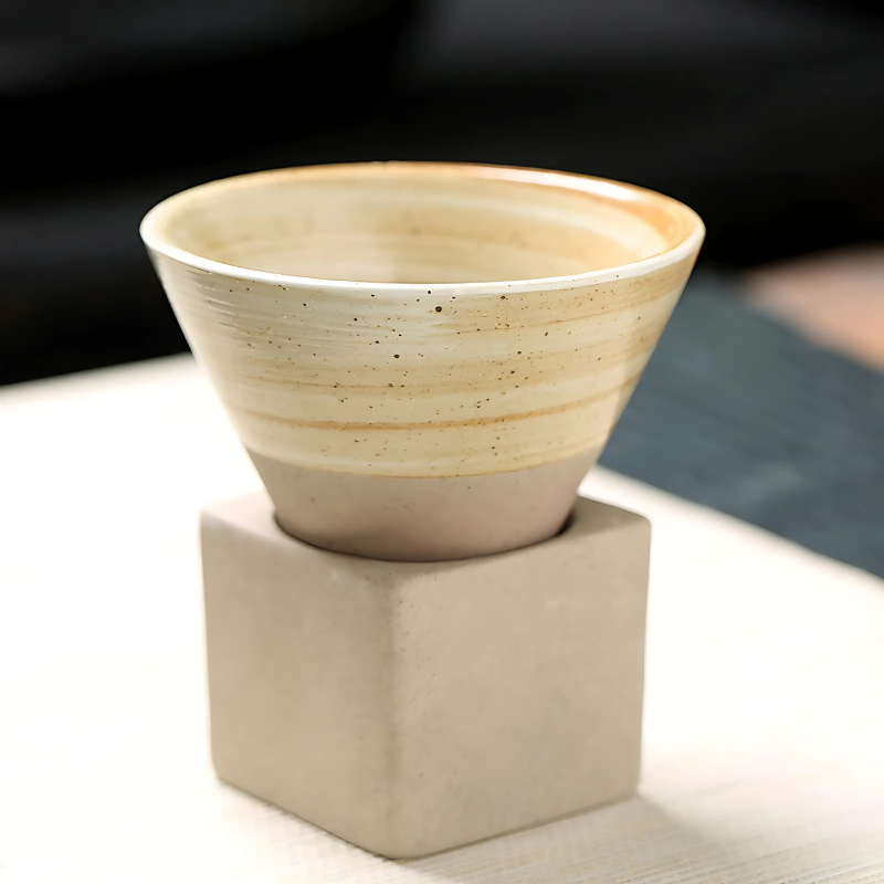 Handcrafted Ceramic Coffee Cup with Saucer – Japanese-Inspired Glazed Espresso Mug for Coffee Lovers & Tea Enthusiasts