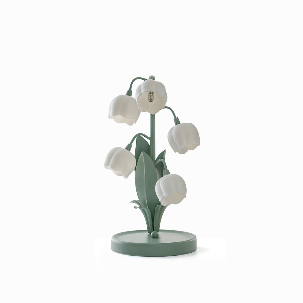 Breezy Orchid Table Lamp | Ceramic, Soft Glow for Bedside and Desk
