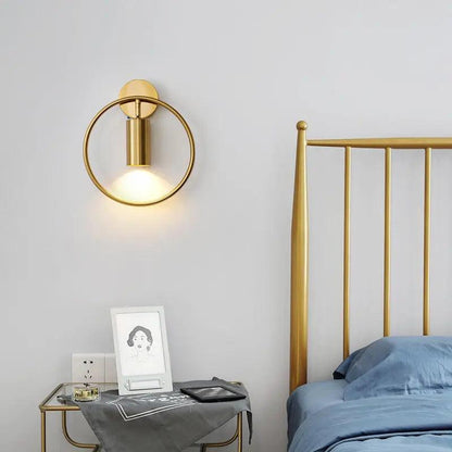 Curved Metal Wall Sconce Light with Linear Arm Design | Modern Lighting for Bedroom Living Room Hallway | Available in Black Gold & Black-Go