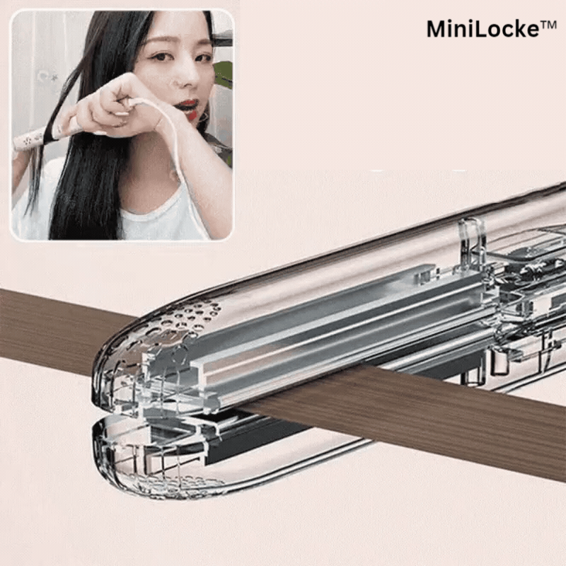 Compact USB Hair Styling Iron for Curls and Straightening – 0.6 in Ceramic Barrel, Burn-Safe Design for Travel