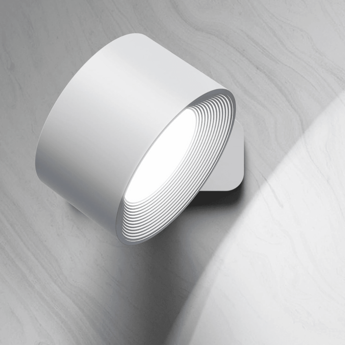 Portable LED Wall Sconce with USB Charging – 360° Swivel Head for Bedroom, Hallway, Reading Nook & Home Office