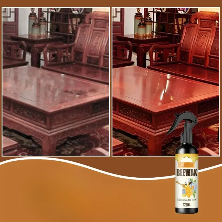 Natural Wood & Leather Conditioning Spray with Beeswax for Furniture, Floors & Surfaces | Non-Toxic Polish