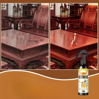 Natural Wood & Leather Conditioning Spray with Beeswax for Furniture, Floors & Surfaces | Non-Toxic Polish