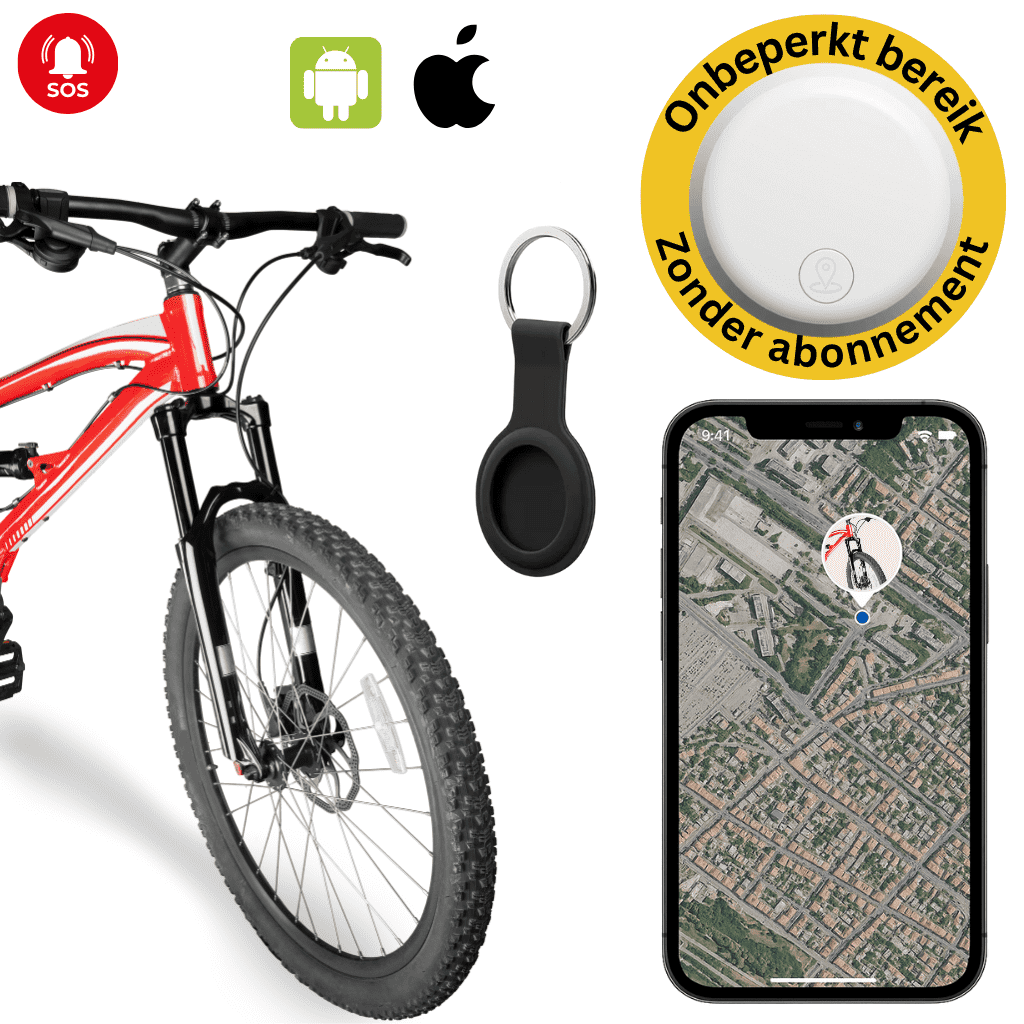 Real-Time Bicycle Location Tracker with App Control, No Monthly Fees, Waterproof GPS Device for Bike Security & Theft Prevention