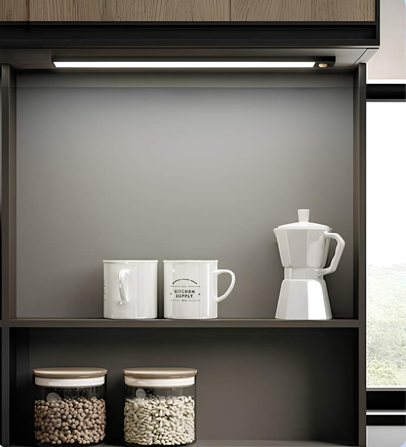 Motion Sensor LED Under Cabinet Light Rechargeable Magnetic Strip Battery Powered Kitchen Closet Pantry Hallway Wireless Lighting Bar for Co