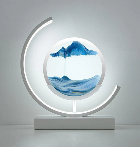 Serenova | Sand Landscape Lamp with Soft Light & Calming Atmosphere | Handmade Decorative Artwork for Tranquility