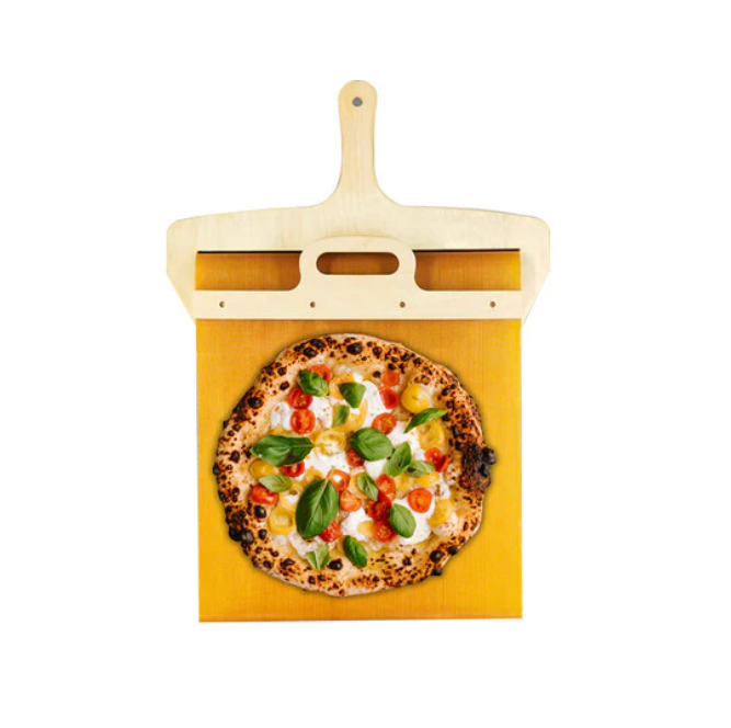 Wooden Pizza Peel with Sliding Non-Stick Surface for Easy Lifting & Transferring Homemade Pizzas Bread Pastries Oven Stone Outdoor Cooking