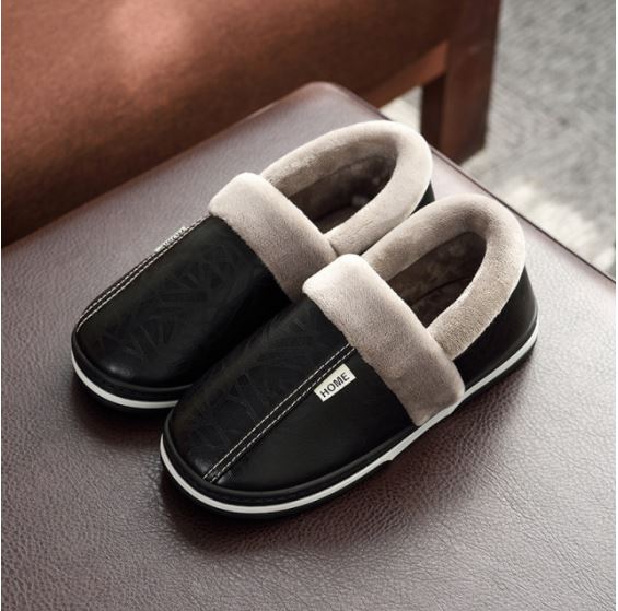 Waterproof Plush-Lined House Slippers with Anti-Slip Sole for Indoor & Outdoor Winter Comfort