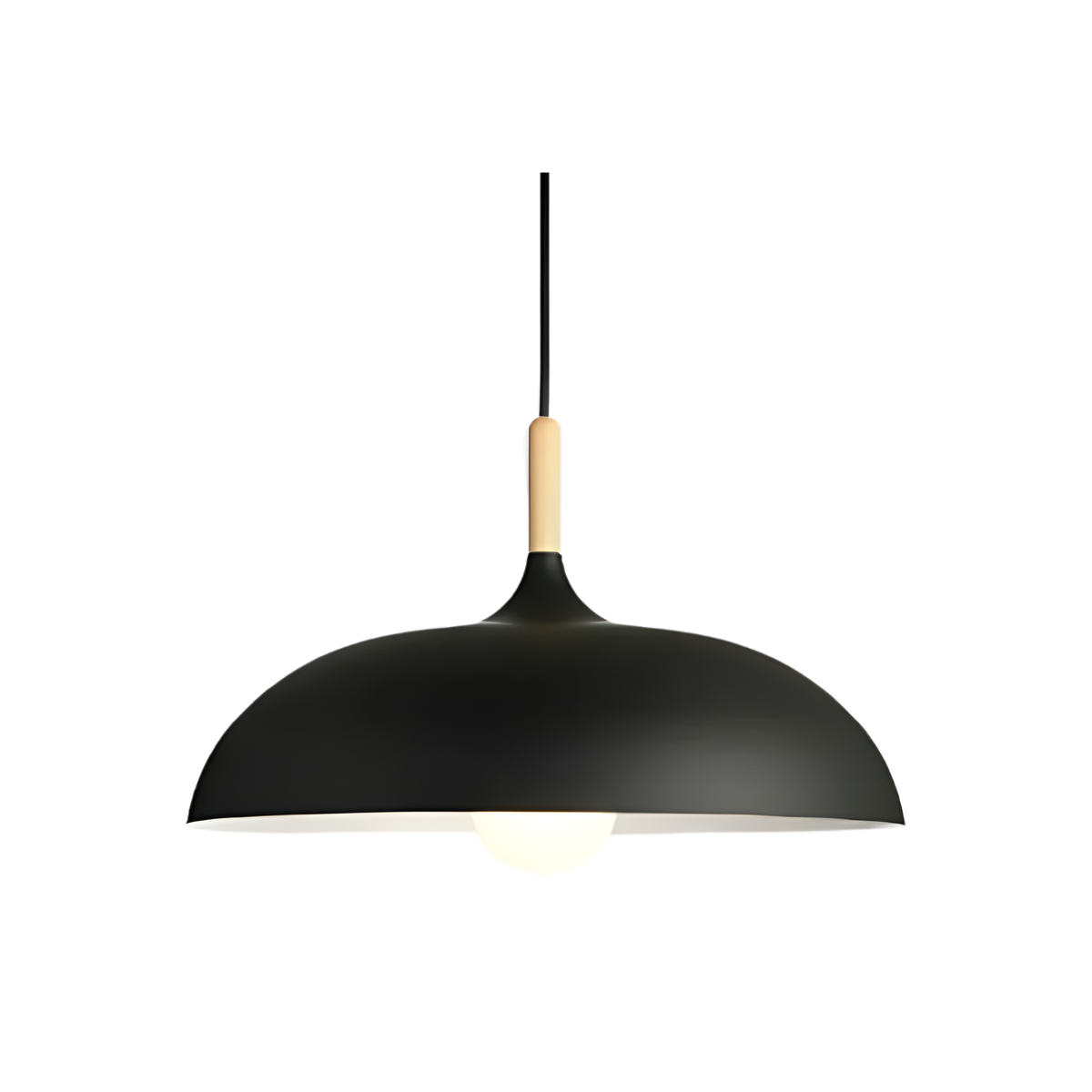 Wood and Iron Drop Light 14-24 Inches Diameter for Kitchen Island Dining Table Modern Minimalist Fixture E27 Socket Cord Height Adjustable
