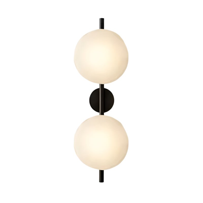 Modern Glass Sconce Light for Bedroom Hallway | Textured LED Wall Fixture Black or Gold Finish | Indoor Ambient Lighting