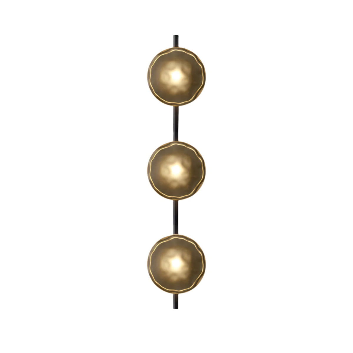 Modern Glass Sconce Light for Bedroom Hallway | Textured LED Wall Fixture Black or Gold Finish | Indoor Ambient Lighting