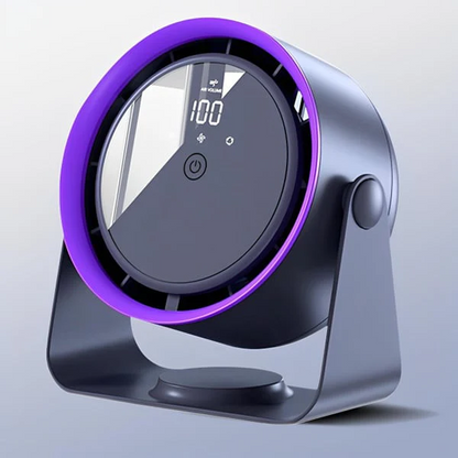 Blade-Free Portable Fan | Rechargeable Battery & Adjustable Speed | Safe Cooling Solution for Home and Travel