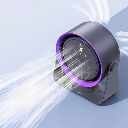 Blade-Free Portable Fan | Rechargeable Battery & Adjustable Speed | Safe Cooling Solution for Home and Travel