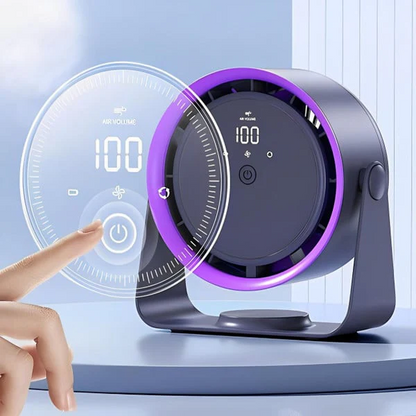 Blade-Free Portable Fan | Rechargeable Battery & Adjustable Speed | Safe Cooling Solution for Home and Travel
