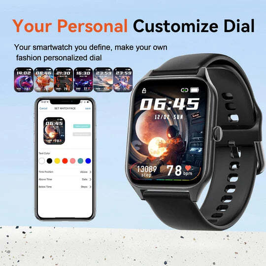 Smart Watches Fitness Tracker Bluetooth Smartwatch, Smart Fitness Watch with Step Tracker and Sleep Tracking, Sports Watch for Running
