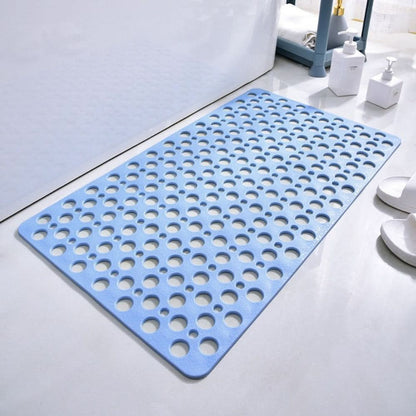 Non-Slip Textured Bath Mat with Suction Cups for Shower and Tub Safety Gray Blue White Pink Green Yellow Available