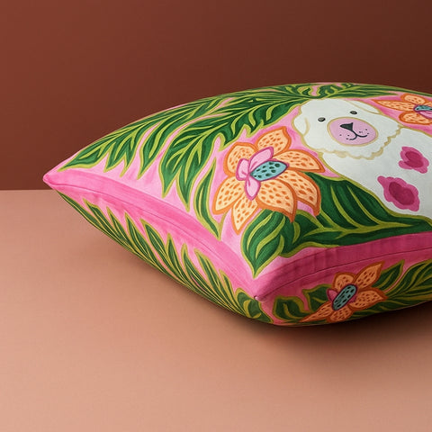 Bello Cushion Cover - Microfiber Blend, Artistic Dog Design