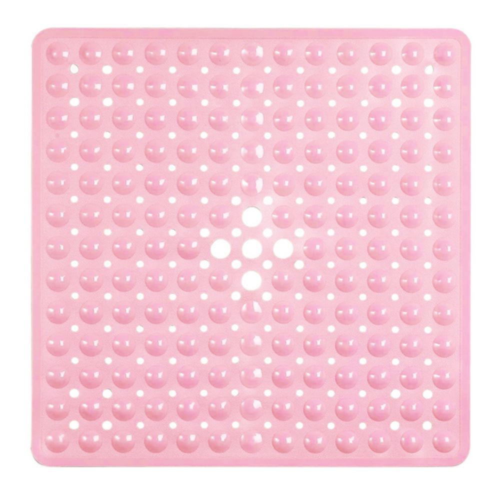 Anti-Slip Shower Mat with Suction Cups – Square PVC Tub Floor Protector for Kids, Seniors & Modern Bathrooms