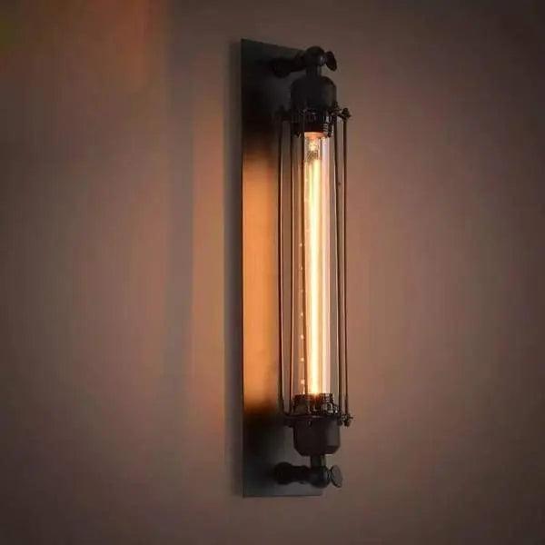 Retro Iron Wall Sconce with Black Finish for Living Room, Bedroom, Hallway, Dining Room & Bar Decor | Industrial Farmhouse Lighting Fixture