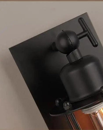 Retro Iron Wall Sconce with Black Finish for Living Room, Bedroom, Hallway, Dining Room & Bar Decor | Industrial Farmhouse Lighting Fixture