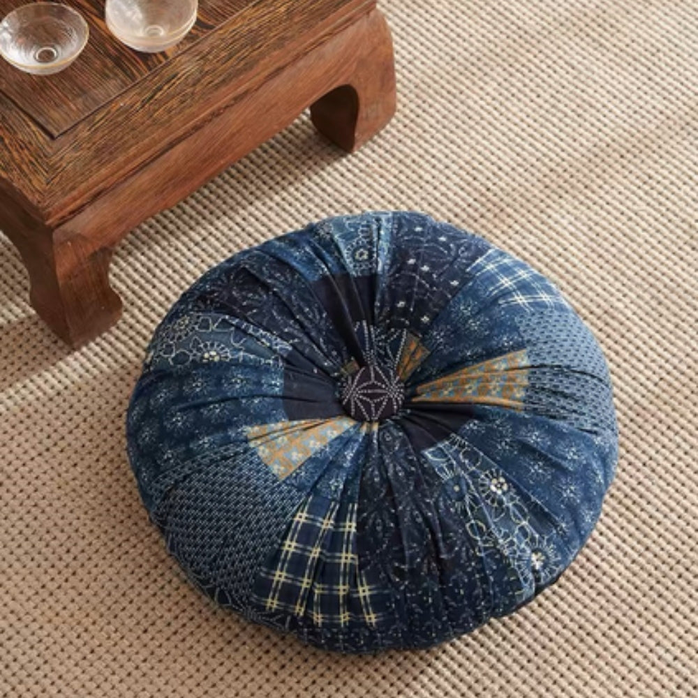 Bohara Round Cushion - Soft Microfiber, Vibrant Tribal Design