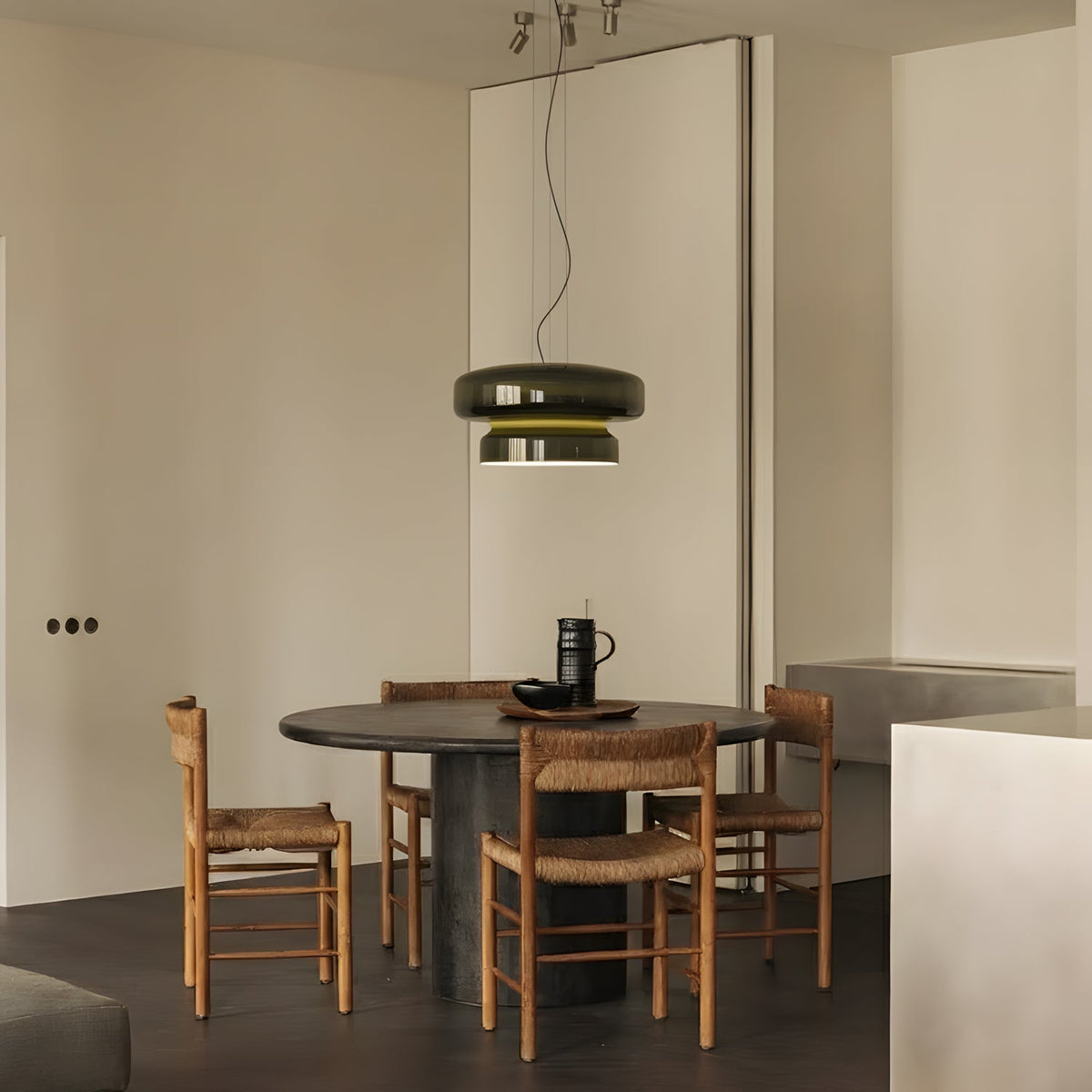Glass Shade Hanging Light 16 in Chrome Finish Adjustable Cable E27 Socket Kitchen Island Dining Table Pendant Fixture Indoor Ceiling Lightin