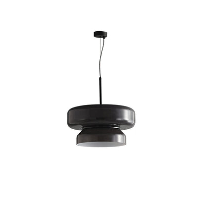 Glass Sphere Hanging Light Fixture LED Adjustable Height Brown 16 Inch Modern Ceiling Lamp for Kitchen Island Dining Room Breakfast Nook Liv